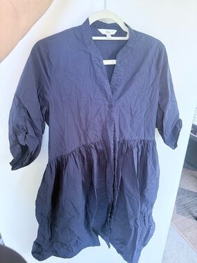 ripe Navy Maternity Cotton Dress